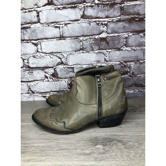 Baske California Green Western Zip Pointed Toe Heel Boots Women Sz 7.5M US/38EU - Picture 14 of 16